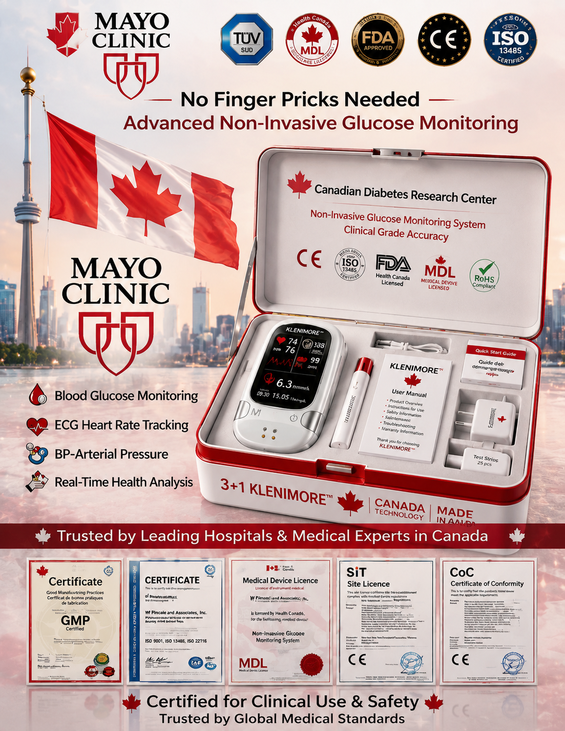 Non-Invasive Monitor – 5 Seconds / 99% Accuracy