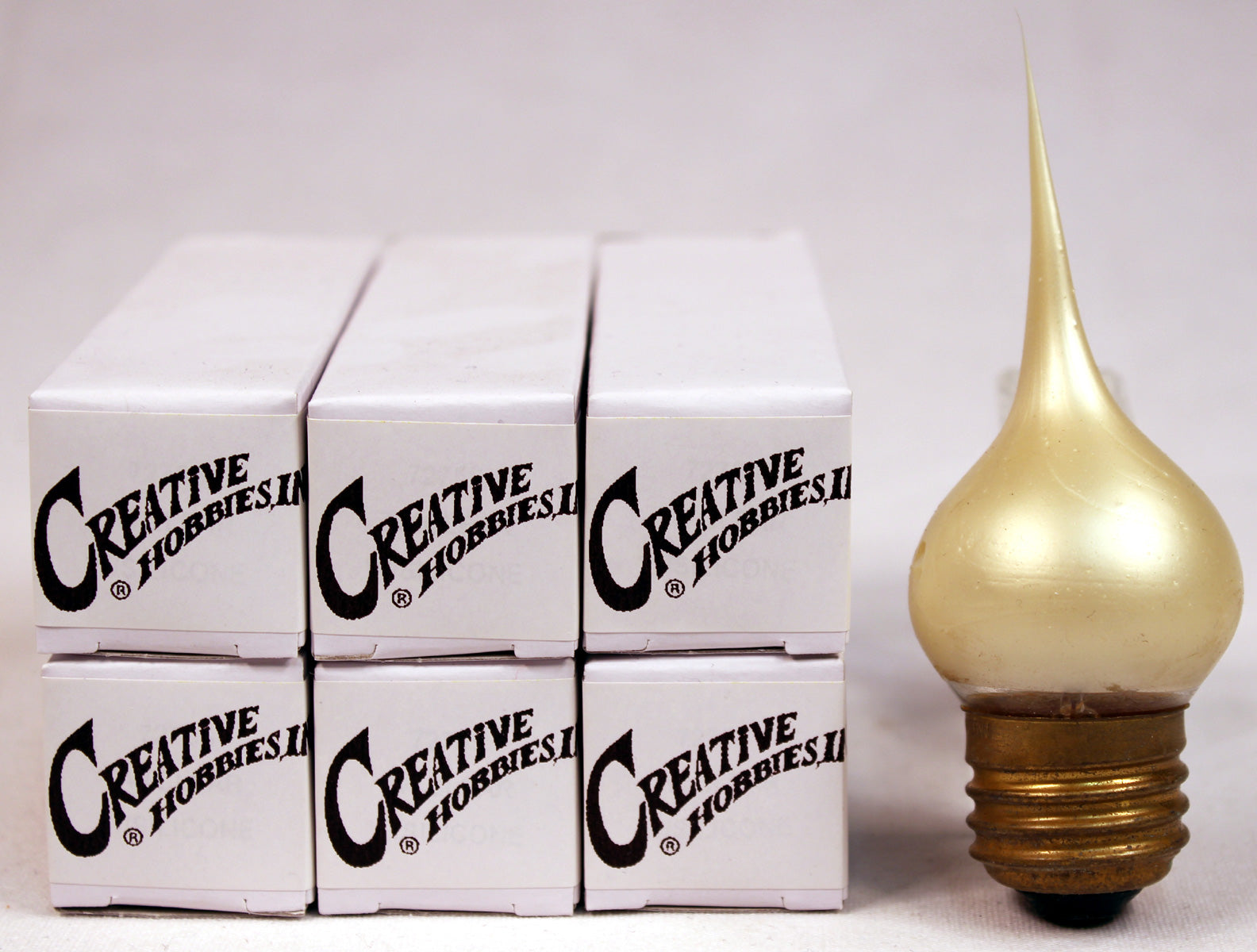 7194PSA Large Medium Base Champagne Silicone Light Bulbs, 7.5 Watt, E26 Edison Base,  Individually Boxed, Wholesale Pack of 6 Bulbs