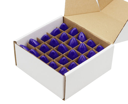 25 Pack C7 LED Purple Replacement Light Bulbs for Christmas Light Strings, 0.7W Ceramic LED Vintage Light Bulbs for C7 Outdoor String Lights, Candle Lamps, Night Lights, E12 Candelabra Base